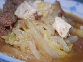 家常白菜炖肉