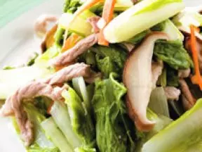 肉丝炒小白菜