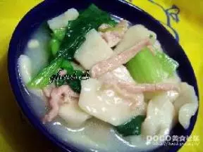 肉丝菜汤手擀面