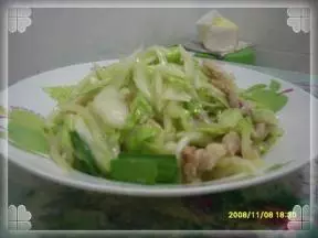 白菜炒肉絲