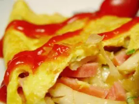 火腿蘑菇omelet