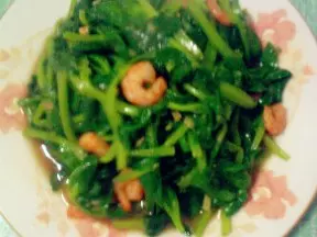 豌豆尖炒虾仁