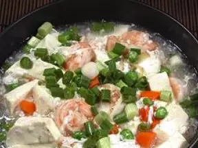 炖明虾豆腐