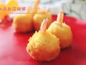 土豆泥鲜虾球