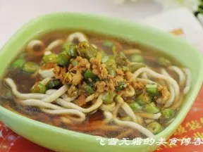 肉末豆角麵條