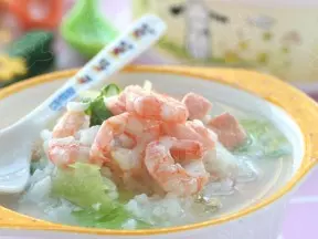 北极虾生菜咸味粥
