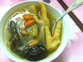 白菜乾雞湯