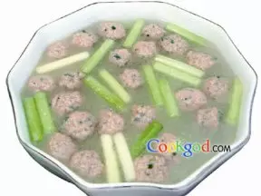 蒲菜肉丸汤