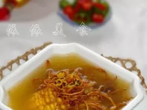 蟲草花玉米脊骨湯