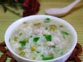 雞粒青菜綠豆粥