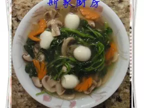 双菇西洋菜鹌鹑蛋汤