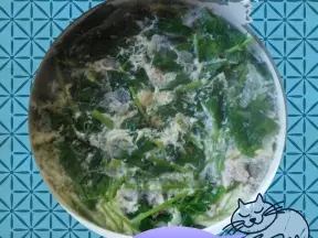 豬肉長豆葉蛋花湯