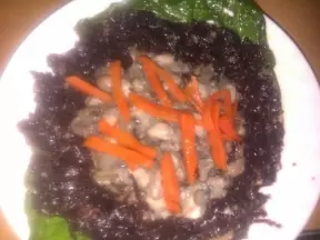炒海蛎配紫菜