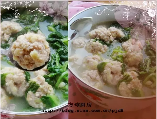 小白菜肉丸汤