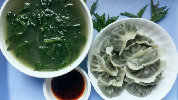 这菜肯定没农药丨野菜水饺&amp;马兰头汤 · 圆满素食