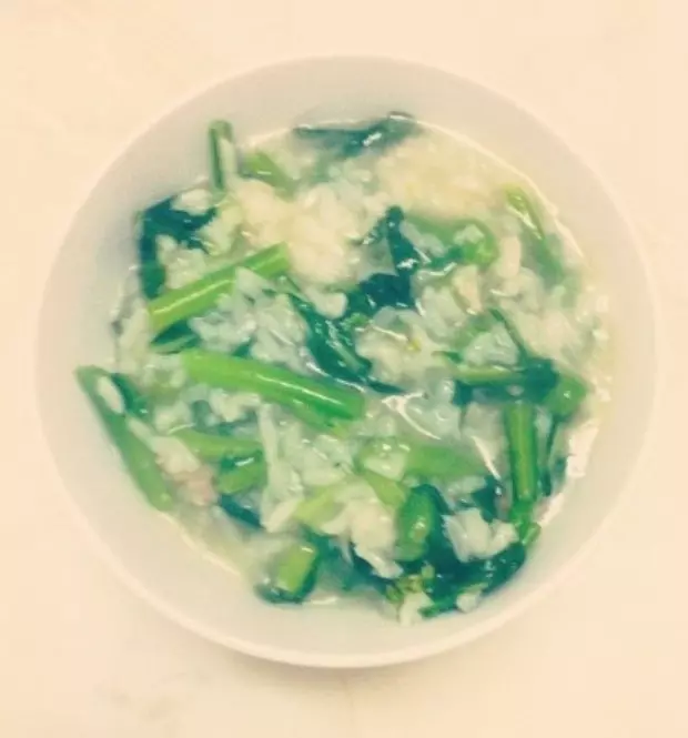 油菜瘦肉粥