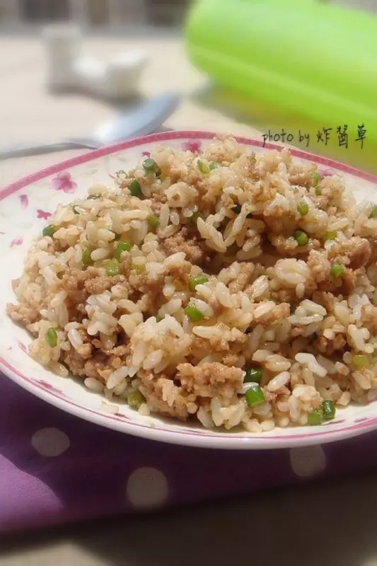 蒜苔肉醬炒飯