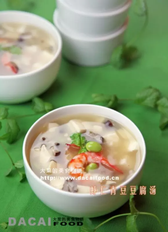 虾仁青豆豆腐羹