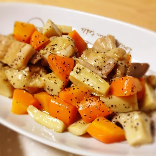 鸡肉杏鲍菇盐煮