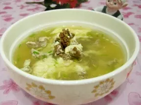 腰花蛋湯