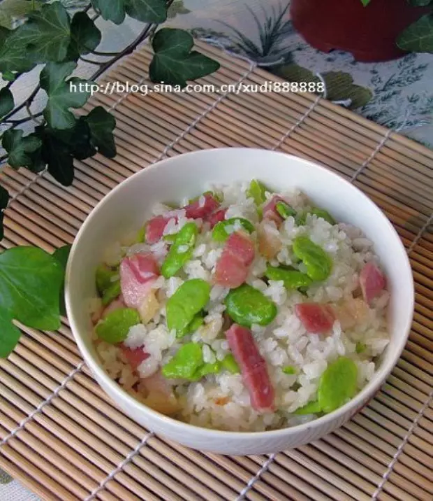 鹹肉蠶豆飯