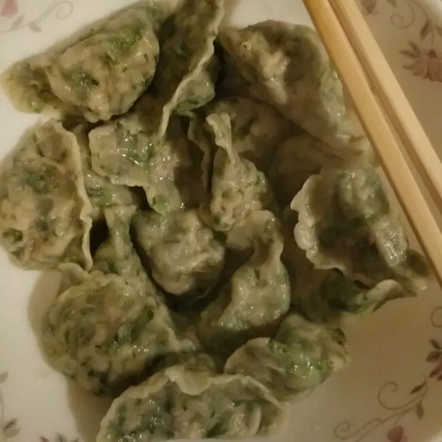 青菜皮餃子 兒童節的禮物。