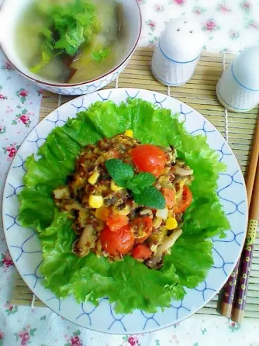 藜麦蒟蒻蔬食褒饭(素)