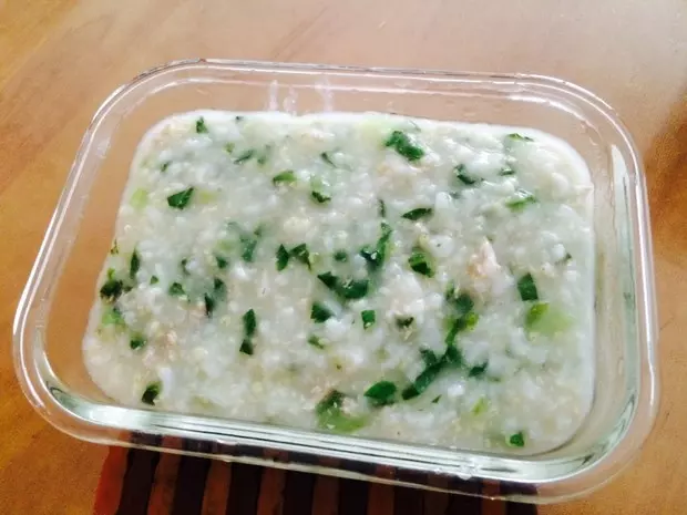 青菜瘦肉粥