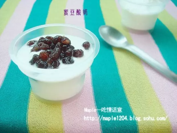 自制蜜豆酸奶