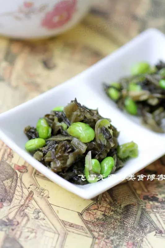 毛豆炒鹹菜