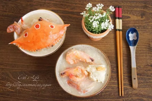 虾蟹砂锅粥