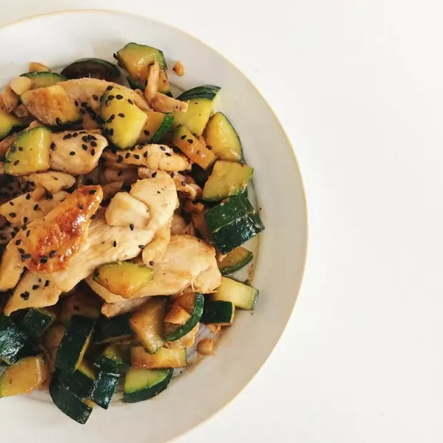 照燒雞肉配西葫蘆Teriyaki Chicken with Zucchini