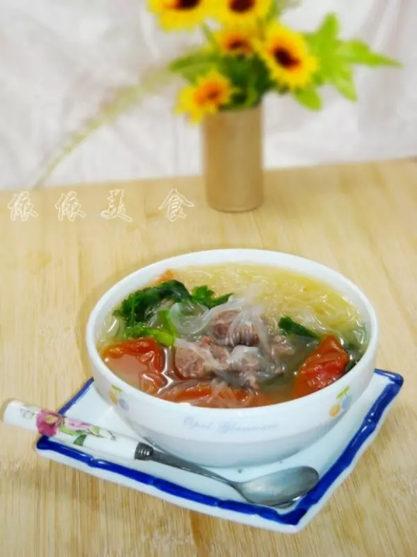 番茄牛肉粉絲湯