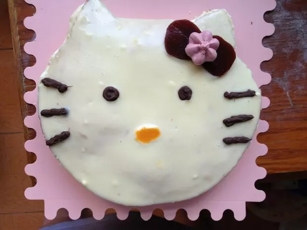 hello kitty 生日蛋糕