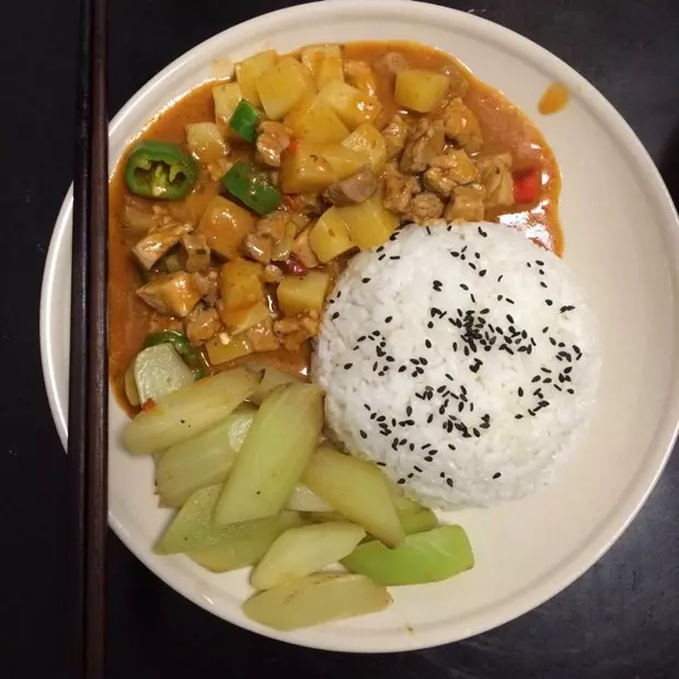 土豆咖喱飯（一人食）