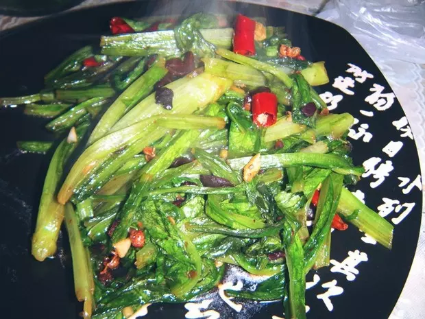 豆豉油麦菜