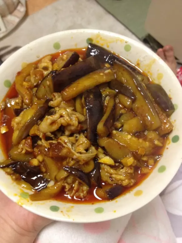 鱼香茄子（加肉版本）