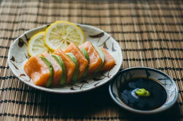 牛油果三文鱼刺身