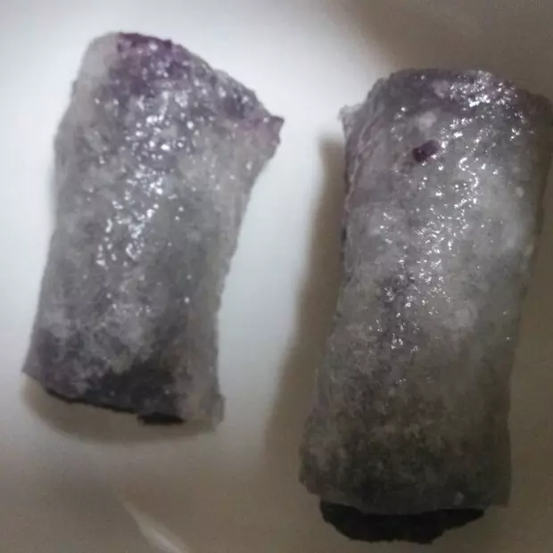 西米粉小点心～水晶紫薯卷（简约版）
