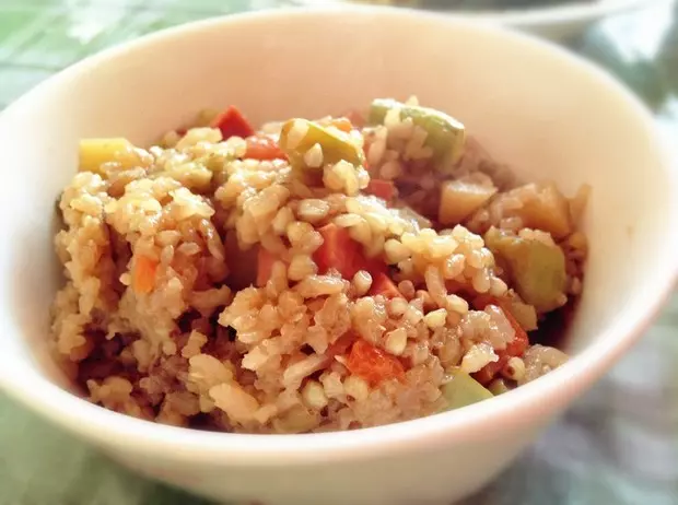 电饭锅豆角饭