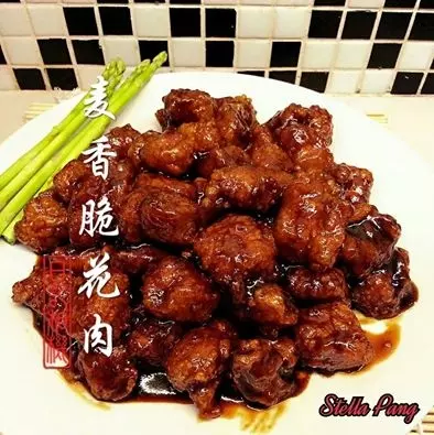 妈妈私房菜**【麦香脆花肉】**