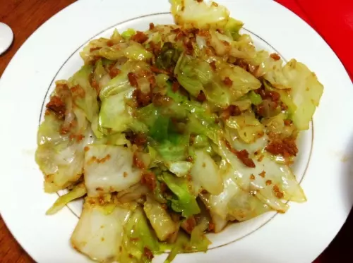 虾米炒包菜