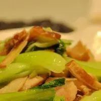 豆干肉片炒青菜的做法