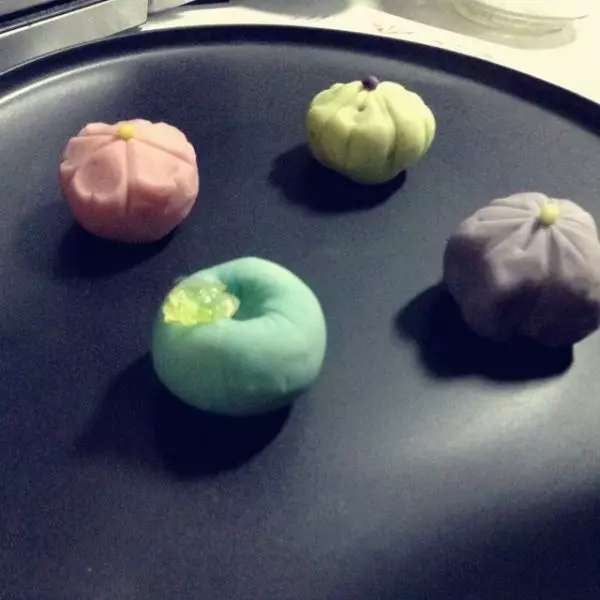 和菓子练切粉嫩嫩