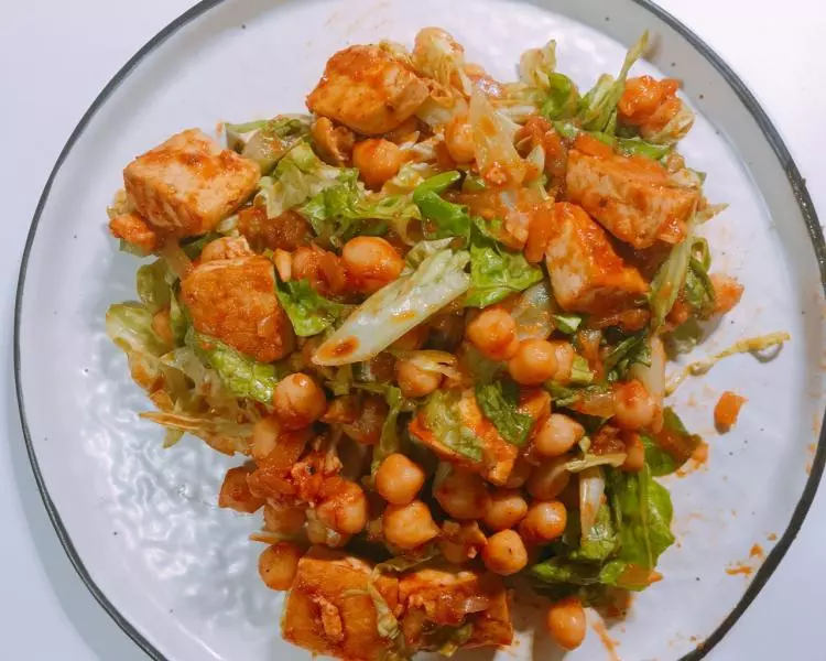 燒烤醬豆腐鷹嘴豆沙拉 Tofu &amp; Chickpea BBQ Sauce