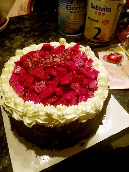 红心火龙果蛋糕