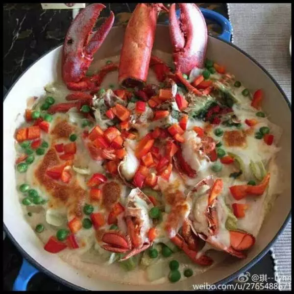 奶油龙虾焗年糕白菜