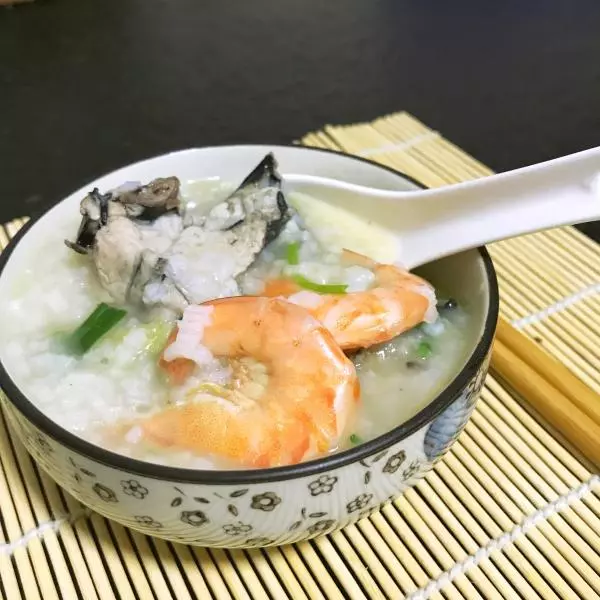 鲜虾乌鸡粥