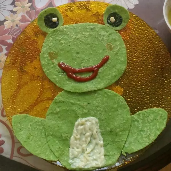 青蛙菠菜饼