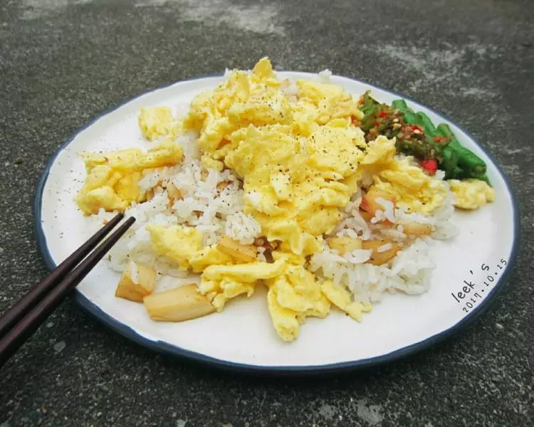 杏鮑菇豬油蛋炒飯